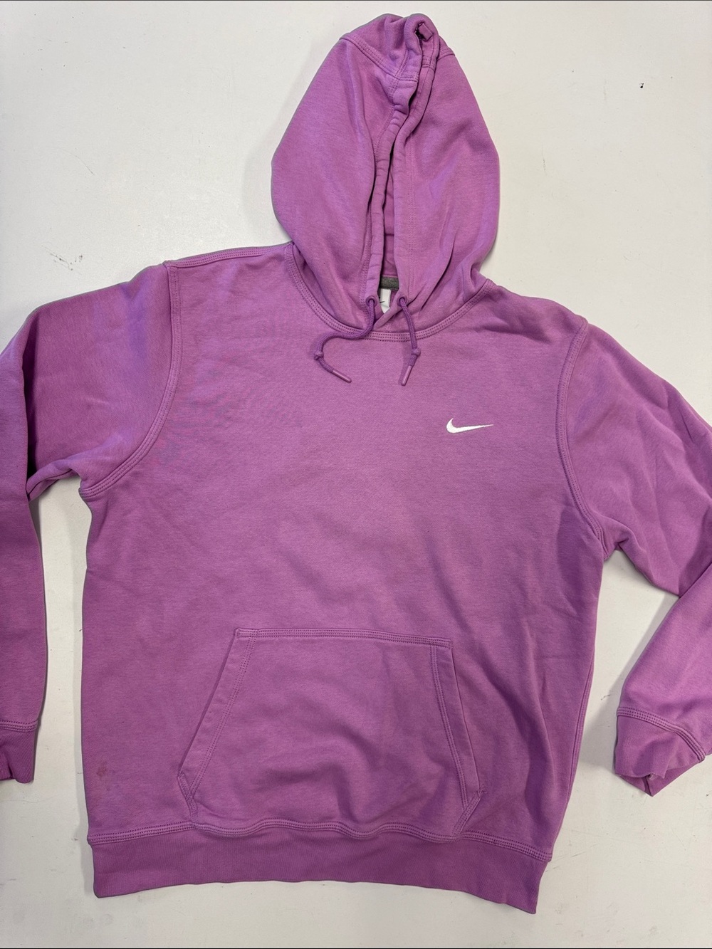 Nike Men's Lavender Crewneck Hoodie with White Swoosh